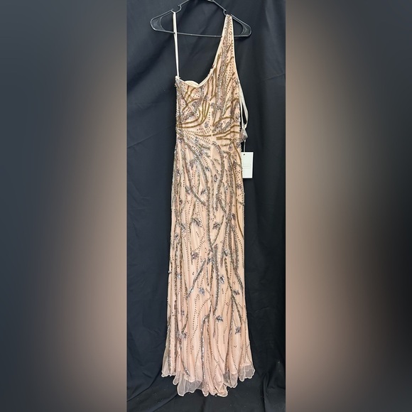 Mac Duggal 5756 NWT Embellished Sleeveless Plunge Neck Low Back Sample Gown - Picture 2 of 4